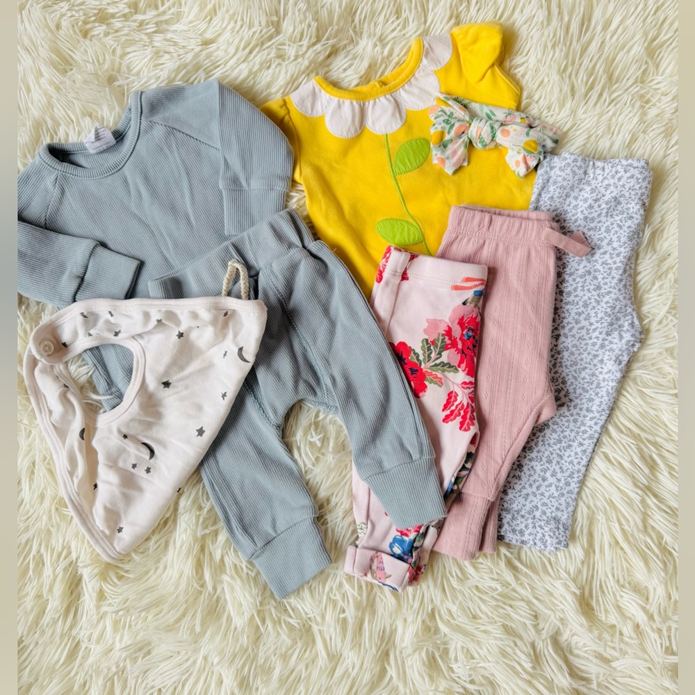 Baby Girl 0-3m Trendy Brands 8 items